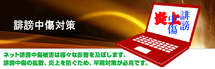 誹謗中傷対策。ネット誹謗中傷被害は様々な影響を及ぼします。誹謗中傷の拡散、炎上を防ぐため、早期対策が必用です。