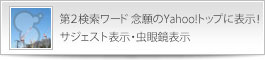 第２検索ワード 念願のYahoo!トップに表示！サジェスト表示・虫眼鏡表示